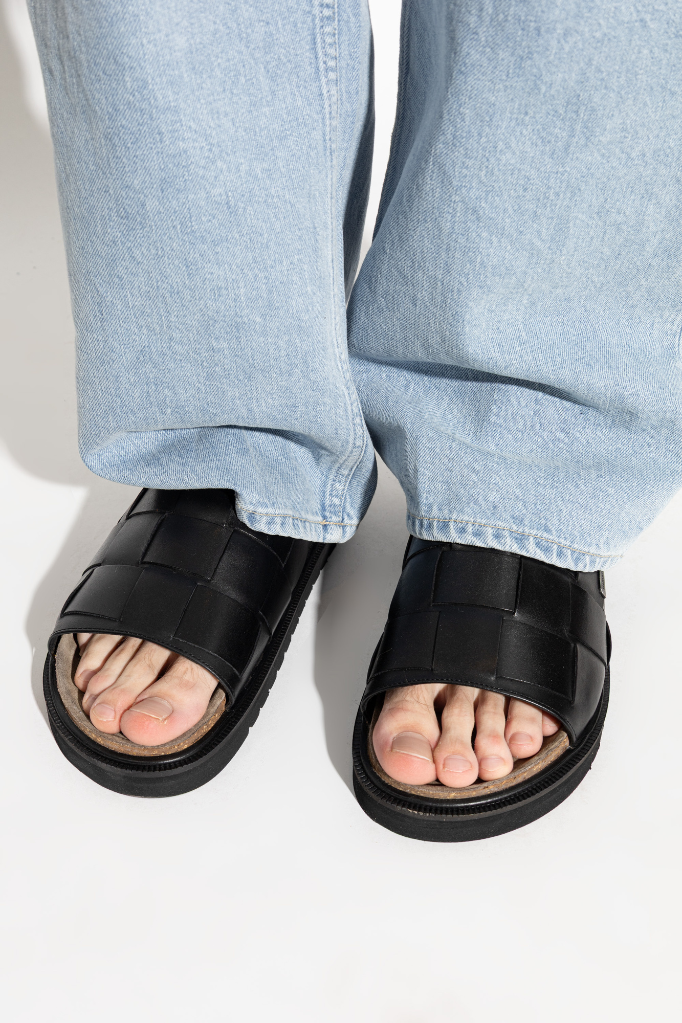 AllSaints 'Randal' leather slides | Men's | Vitkac